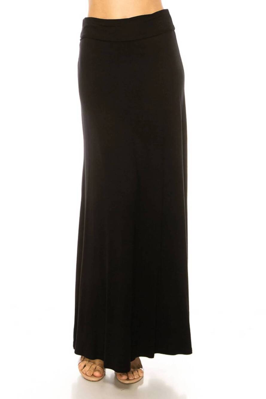 NEW MOA COLLECTION women's elegant full-length skirt in black